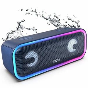 DOSS SoundBox Pro+ Bluetoothワイヤレススピーカー 【24W 重低音／１5時間再生 ／ワイヤレスステレオ対応／リズムに合わせるランプ搭載