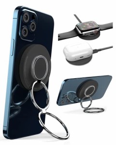 スマート良品 ワイヤレス充電器 マグセーフ 充電器 アップルウォッチ 充電器 iphone 充電器 QI急速充電 3IN1 最大18W type-cケーブル付き