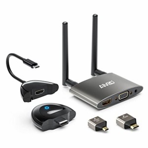 ワイヤレス hdmi 無線 送受信機 [AIMIBO新型USB-C出力追加] ワイヤレスhdmi エクステンダー 4K解像度/設定不要/5G/50M対応 HDMI 無線接続