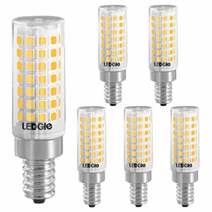 LEDGLE LED電球 E12口金 8W 電球色(3000K) 700lm ハロゲン電球80W形相当 88個LED 非調光 ビーム角360度 6点セット PSE認証済み