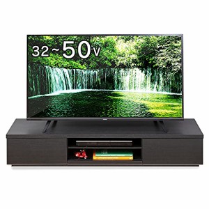 【32-65V型推奨】 アイリスオーヤマ テレビ台 テレビボード ローボード 幅150cm 奥行38.8cm 高さ28.2cm 32型 43型 a)ブラックオーク 扉付