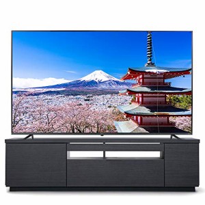 【43-65型推奨】 アイリスオーヤマ テレビ台 ローボード 幅150cm 奥行38cm 高さ41cm ブラック たっぷり収納 コードもすっきり収納 耐荷重