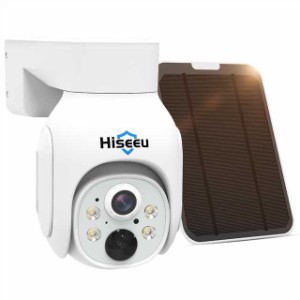 【HiseeuのNVRシステムに増設可能&電源不要電池式カメラ】Hiseeu防犯カメラソーラー 400万画素ワイヤレス防犯カメラ 120°広角レンズ　配