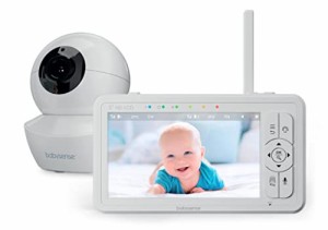 Babysense HD画質ベビーカメラ 見守りカメラ ベビーモニター 双方向トーク 室温アラート 2.4 GHz FHSSアプリやWifi不要でセキュリティ万