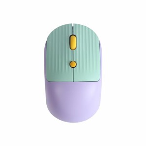 マウス 無線 小型 2.4Ghz ワイヤレスマウス かわいい おしゃれ 無線 静音マウス 軽量 持ち運び便利 Type-c充電 女性/子供用 (紫)