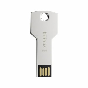 Bilious USBメモリ 128GB 大容量 USB2.0 フラッシュメモリ 外付け 容量不足解消 360度回転式 合金製 防水 防塵 耐衝撃 ノートパソコン、
