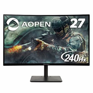 AOPEN ゲーミング湾曲モニター 27HC5RZbmiiphx 27インチ 240Hz 1ms VA フルHD PS4 FPS向き HDMI×2 DisplayPort 3年 広い視野角178°高さ