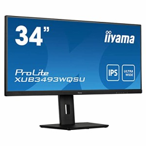 マウスコンピューター iiyama モニター ディスプレイ 34インチ ウルトラワイド UWQHD 3440×1440 IPS方式 高さ調整 角度調整 HDMI Displa