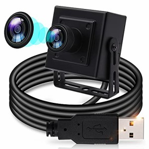 ELP USBカメラ 2MP ウェブカメラ 170度レンズ 超広角 ポータブルUSBカメラ 1080P ミニUSBウェブカメラ アルミニウムケース付き H.264 0.0