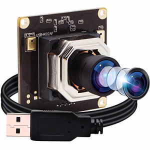 ELP 4Kオートフォーカスウェブカメラ IMX415センサーWebカメラ,2160P広角カメラUSB 100度 歪んでいないレンズウルトラHD USBカメラモジュ