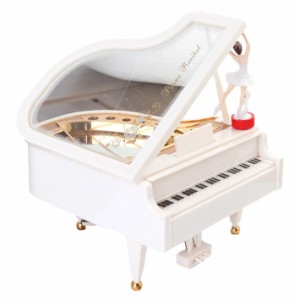 Sugarello オルゴール ピアノ型 音楽ボックス バレリーナ 付き インテリア おもちゃ プレゼント お祝い 誕生日 子供 ピアノ (Ｓ 12W*12.8