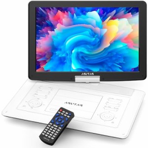 【新機種】 ASUTAS ポータブルdvdプレーヤー 17.9型 液晶 15.6インチ超大画面 内蔵ダブルスピーカー 5000mAh大容量充電式バッテリー 6時