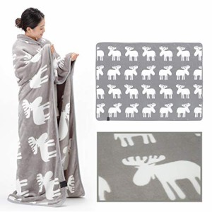 電気毛布 着る毛布 とろけるフランネル 着る電気毛布 curun クルン ロングサイズ 140×180cm グレー