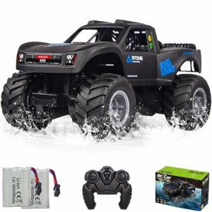 Ritaosan 水陸両用 ラジコンカー 子供向け 人気 オフロード 全身防水 2.4Ghz 4WD 360°回転 RCカー 全地形特技車 ラジコンボート おもち