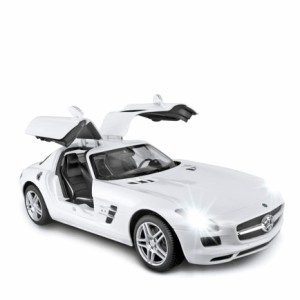 ベンツRCカー、RASTAR 1/14 メルセデス ベンツ SLS AMG ラジコンカー、子供向け、 ベンツR/Cモデルカー、ドアが手動開閉可能、白・ホワイ