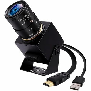 ELP HDMI USB カメラ 4K ウェブカメラ 同時出力ビデオ会議カメラ 4X 光学ズームレンズ クローズアップ USB コンピュータウェブカメラ プ