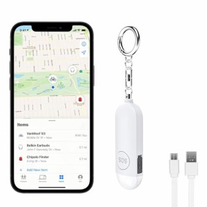 紛失防止タグ gps【スマートトラッカー+防犯ブザー】追跡タグ 小型GPS発信機 忘れ物防止 探し物発見器 探し物/スマホが見つかる 紛失防止