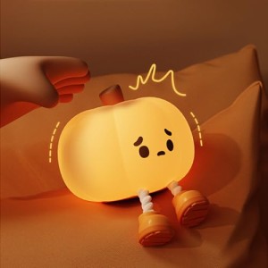 YzzYzz ナイトライト ベッドサイドライト 授乳ライト LED タイマ設定 間接照明 USB充電式 3階段調光 かわいい かぼちゃ型ライト シリコン
