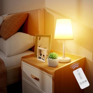 C-J-W ledテーブルランプ コードレス USB充電式 間接照明 寝室 卓上 授乳ライト デスクライト 10段階調光 リモコン付き タッチライト テ