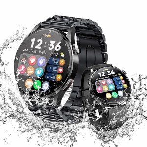 Ltsplay スマートウォッチ 丸型 Bluetooth5.2通話機能付き 1.32インチ大画面HD smartwatch スポーツフィットネス メッセージ&着信通知 健