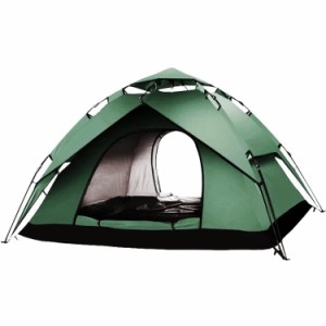 [ラドウェザー] テント ワンタッチ 4人用 2層構造 フルクローズ 防水 uvカット 大型 キャンプ用品 登山 ファミリー