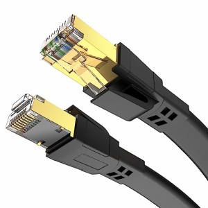 LANケーブル 20m CAT8 Soohut フラットLANケーブル 40Gbps/2000MHzランケーブル RJ45 コネクタ インターネット 有線ケーブル イーサネッ