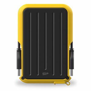 シリコンパワー ポータブルHDD 1TB 2.5インチ 外付け USB3.2 Gen1対応 (USB3.1 / USB3.0 / USB2.0 互換) IPX4 防水 耐衝撃 3年 イエロー 