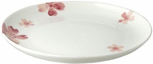 リビング ボーンチャイナ 桜 ラウンドプレート 18cm 4枚セット 透光性 陶磁器