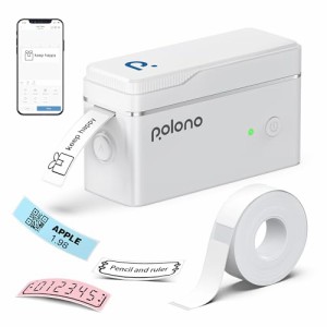 POLONO P31S ラベルライター Bluetooth接続ラベルプリンター 感熱プリンター 書類整理/名前シール/値札シール/調味料に適用 Android & iO