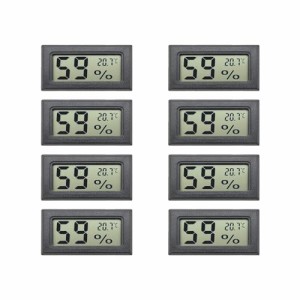 8PCS デジタル温湿度計,小型 LCD湿度計温度計,埋め込まれる湿気の温度のテスター,電池が付いている小型湿度計の屋内部屋,防水温度プロー