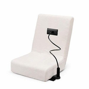 アイリスオーヤマ 座椅子 スマホスタンド付き タブレット 雑誌 アーム スタンド SSFC-1 ベージュ
