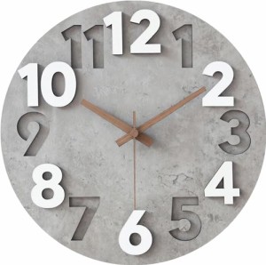 Taolenly 掛け時計 おしゃれ 北欧 壁掛け時計 連続秒針 静音 3D立体数字 かわいい シンプル 掛時計 インテリア かけ時計 見やすい 部屋飾