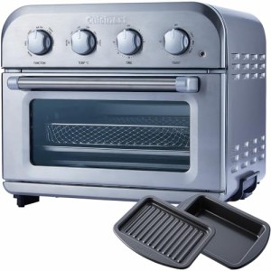 Cuisinart (クイジナート) ノンフライ オーブン トースター 4枚焼き オーブン グリル料理 冷凍 トースト 4ダイヤル シルバー TOA-38SJ