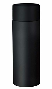 BASIC STANDARD ミニ マグボトル 真空断熱 保温 保冷 水筒 ブラック 直径4.5×H13cm 容量 120ml (ポケットに入る 最小サイズ) 2439451