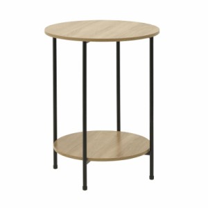 サイドテーブル 丸型 ローテーブル ソファ テーブル ミニ ベッドテーブル カフェテーブル ハイテーブル オーク