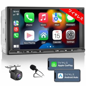 IYING 7インチ カーディスプレイオーディオ 2Din カーナビ ワイヤレス CarPlay & Android Auto対応 無線/有線 アップルカープレイ/アンド