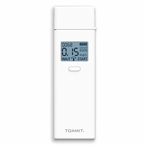 TOAMIT 東亜産業 アルコールチェッカー 飲酒検知器 携帯用 呼気 簡単計測 ホワイト