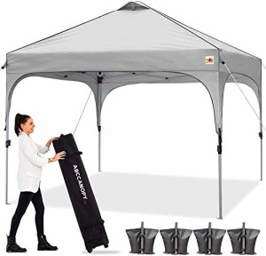 ABCCANOPY タープテント ワンタッチ 3段階調節 ベンチレーション 天井 2m/2.5m/3m アウトドア 簡単 大型 タープ テント キャスターバッグ