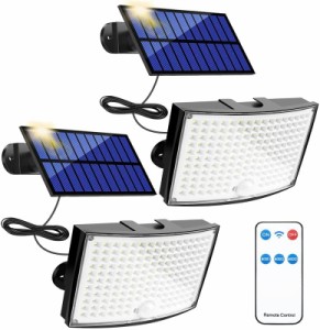 AGOTD ソーラーライト 屋外 防水 人感 センサーライト 分離型 おしゃれ 168LED超高輝度 5Mケーブル IP65防水 自動点灯 じんかんせんさー 