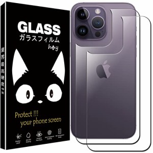 【2枚入】iPhone 14 Pro Max 用の 背面フィルム アイフォン 14 Pro Max 用の 背面保護フィルム 高硬度9H 高透過率 気泡防止 飛散防止 傷