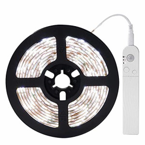 LEDテープライト 人感 センサーライト バッテリー充電式 1m 自動点灯 玄関灯 調光 防水 間接照明 フットライト 足元灯 CHG-SS-1M-D