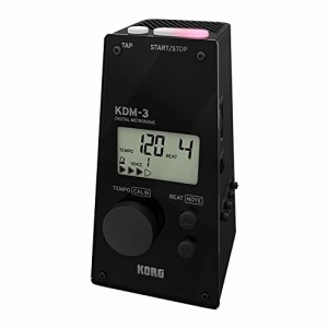 KORG(コルグ) メトロノーム KDM-3 BK ブラック 個人練習 パート練習 アンサンブル練習に最適 大音量 120時間連続稼働 軽量 コンパクト 持