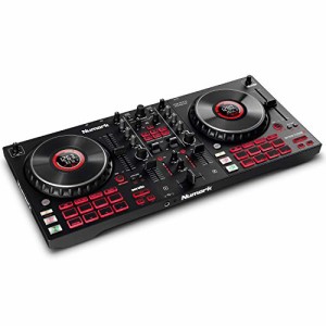 Numark DJコントローラー 4デッキ タッチセンサー搭載ジョグホイール Serato DJ Lite DJミキサー ストリーミング DJ機材 FX パドル搭載 