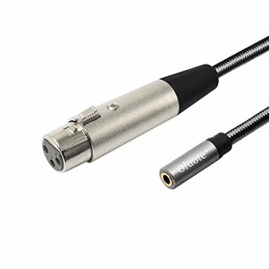 Oluote XLR-1 / 8メスアダプター、XLR-3.5 mmステレオケーブル、バランスミニジャックメス-マイクケーブル、オーディオ変換ケーブルコン