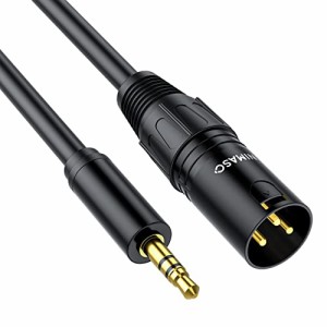 3.5mm to xlr NIMASO 3.5mm (オス) to XLR (オス) 変換ケーブル アンバランス接続 マイクケーブル xlr 3.5mm 変換 ケーブル (3m) オス-オ