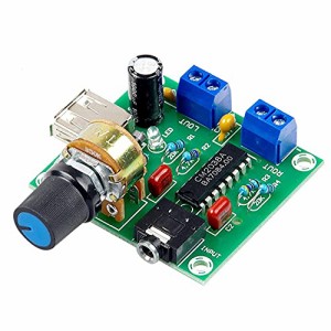 Xsdjasd ミニパワーアンプボード 5W+5W HiFi 2チャンネルPM CM2038 5V USB電源パワーオーディオアンプ