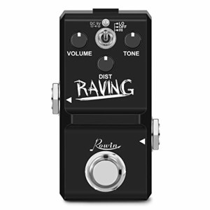 Rowin Analog Heavy Metal Distortion Pedal Mini Raving Pedal for Guitar True Bypass LN-305