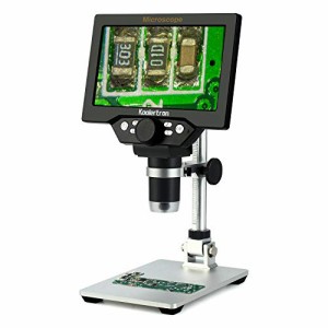 Koolertron デジタルUSB顕微鏡 電子顕微鏡 7インチLCDモニター搭載デジタル顕微鏡 32G SDカード付き 12MP 1-1200X倍率 ハンドヘルドカメ
