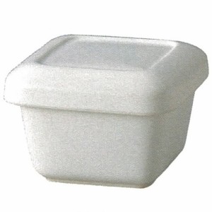 三陶 萬古焼 おひつ器(小) 白釉角型 11.5x11.5x8cm 300cc(1膳) 121175 56-12117 電子レンジ対応