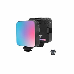 Digitalfoto 撮影用ライト W64RGB カメラライト 小型 LEDビデオライト 360°フルカラー 三脚 コールドシュー装着可 取り付けホルダー付き